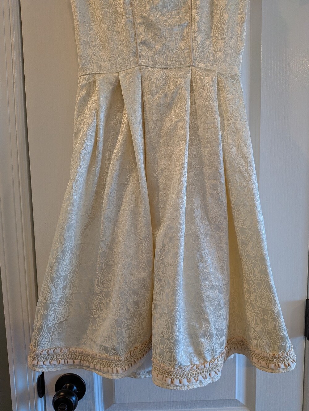 Scarlett Darkness Drindl Dress Floral Oktoberfest Cosplay Beer Maid Cream Size M - Picture 8 of 16